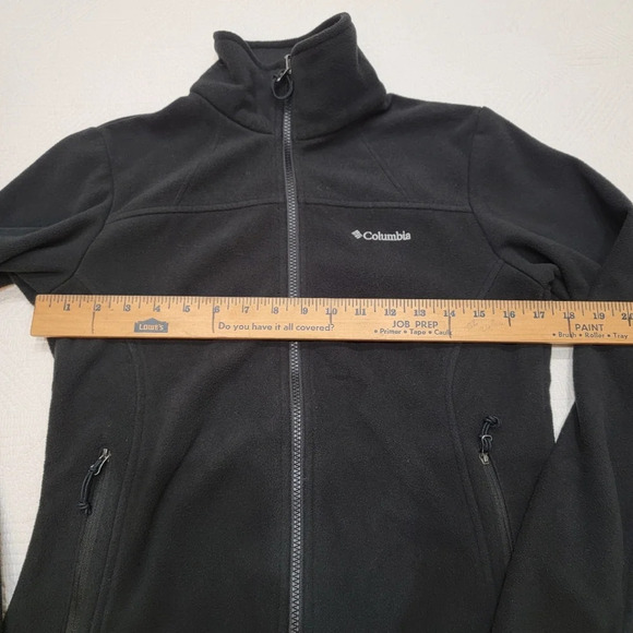 Columbia black fleece zip up jacket. - Picture 6 of 11
